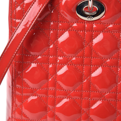 Christian Dior Patent Cannage Large Lady Dior Red 25 of 28