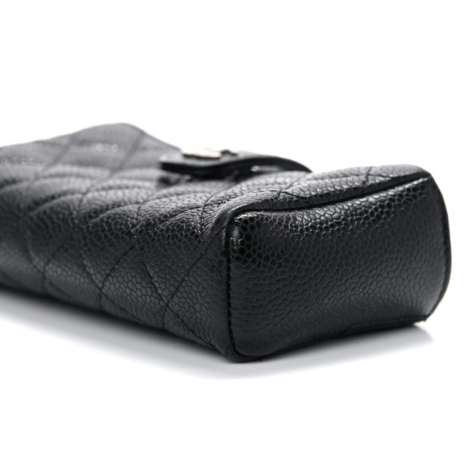 Chanel Caviar Quilted Mini Phone Holder Clutch Black 11 of 13