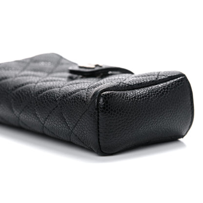 Chanel Caviar Quilted Mini Phone Holder Clutch Black 11 of 13