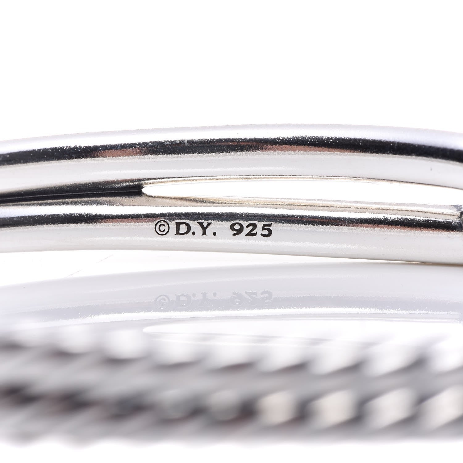 David Yurman Sterling Silver Single Loop Labyrinth Bracelet 4 of 5