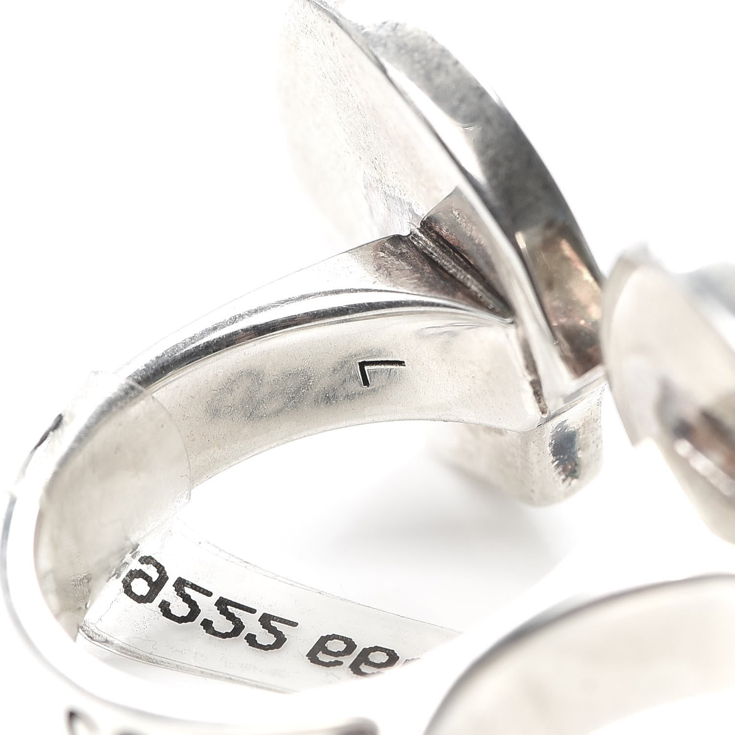 Gucci Sterling Silver GucciGhost Hamlet Skull Double Finger Ring L 5 of 6