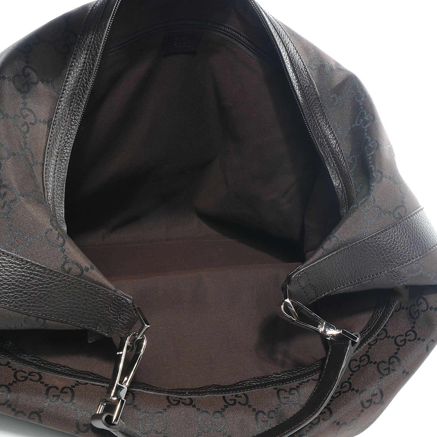 Gucci Nylon Monogram Oversized Overnight Bag Brown 5 of 7