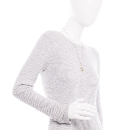 Chanel Quilted CC Pendant Necklace Gold 2 of 5