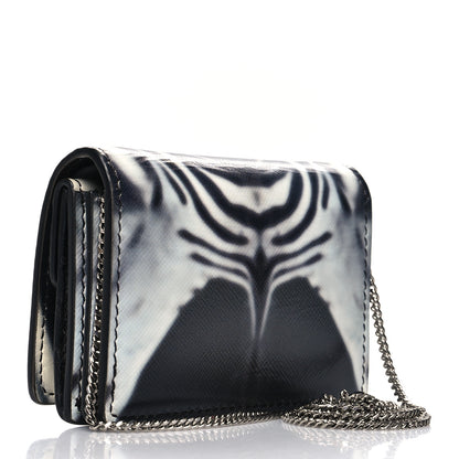 Burberry Calfskin Zebra Wallet on Chain Black White 3 of 11