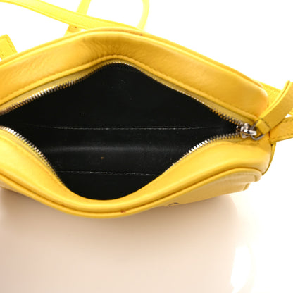 Balenciaga Smooth Calfskin Logo XS Everyday Camera Bag Jaune Soleil Black 5 of 9