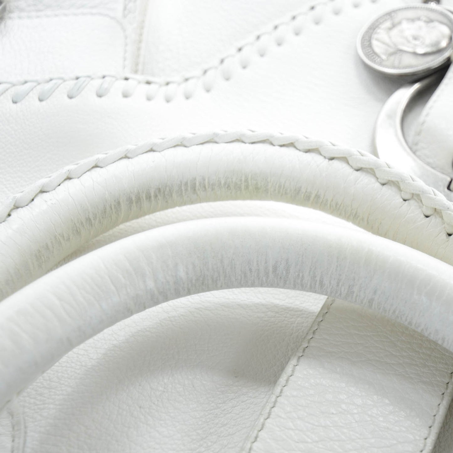 Leather Whipstitch Gaucho White