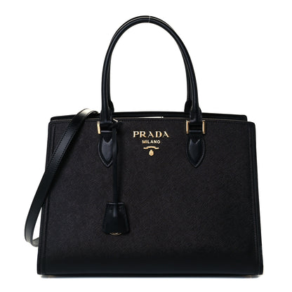 Prada Saffiano Metal Top Handle Black 1 of 10