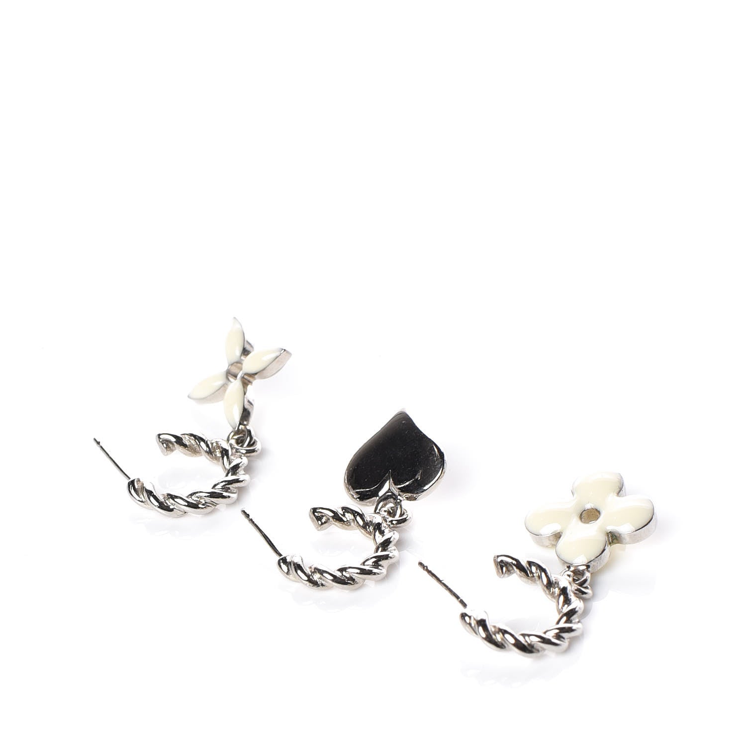 Louis Vuitton Sweet Monogram Earrings Set of 3 White 3 of 3