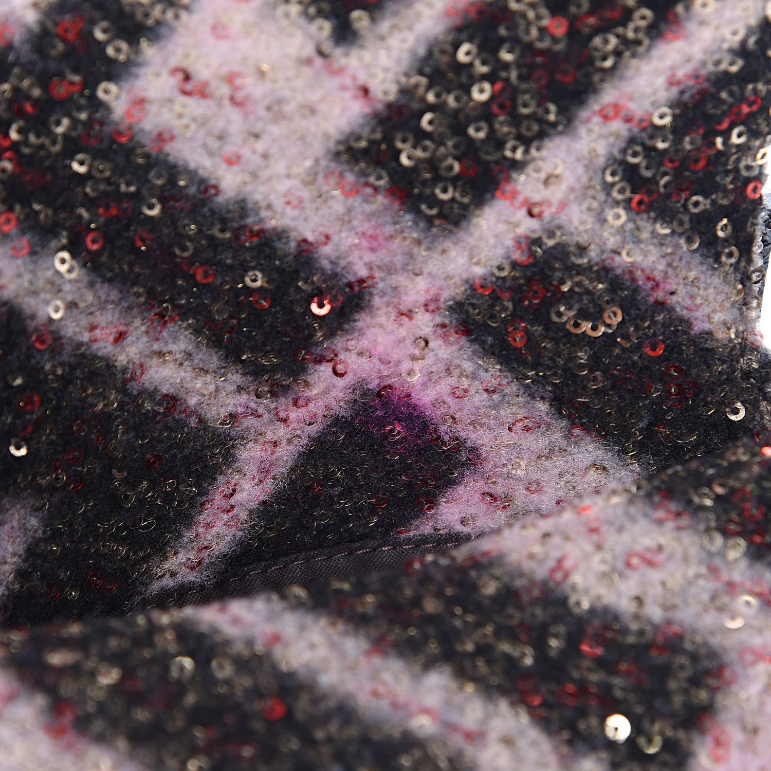 Fendi Wool Sequin Macro FF Diagonal Mini Mama Baguette 10 of 10