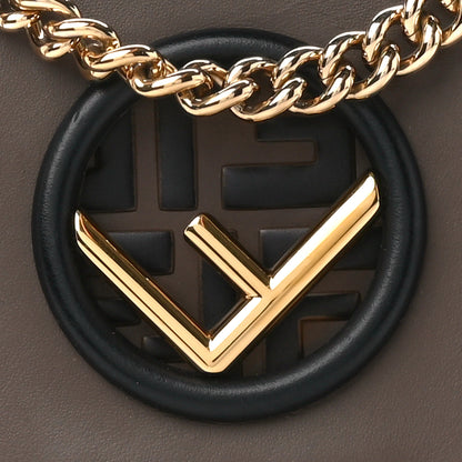 Fendi Vitello Century F is Fendi Bi-Color FF 1974 Embossed Small Kan I Shoulder Bag Maya Black 10 of 13