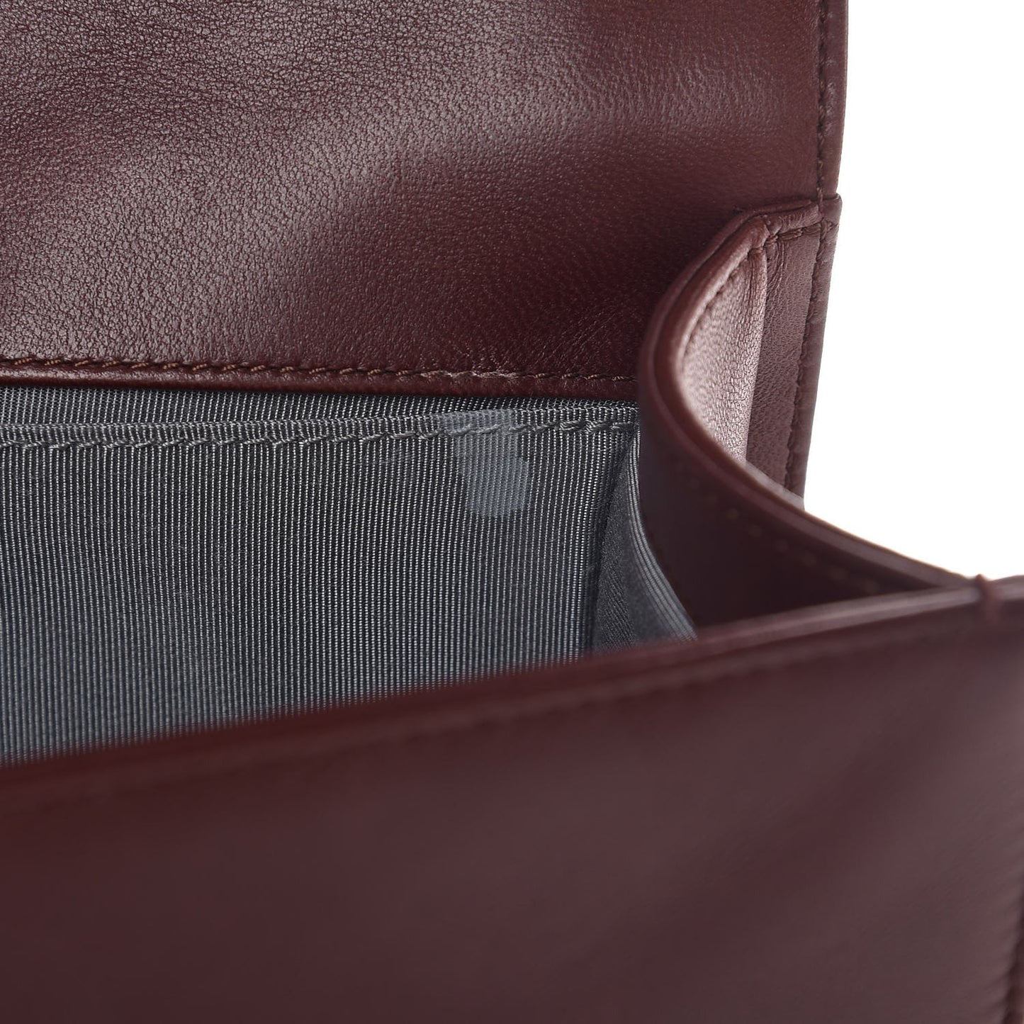 Lambskin Quilted Medium Boy Flap Burgundy