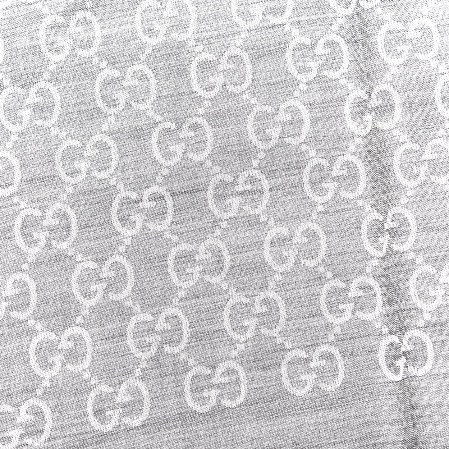 Wool Silk GG Monogram GGNat Scarf Lead