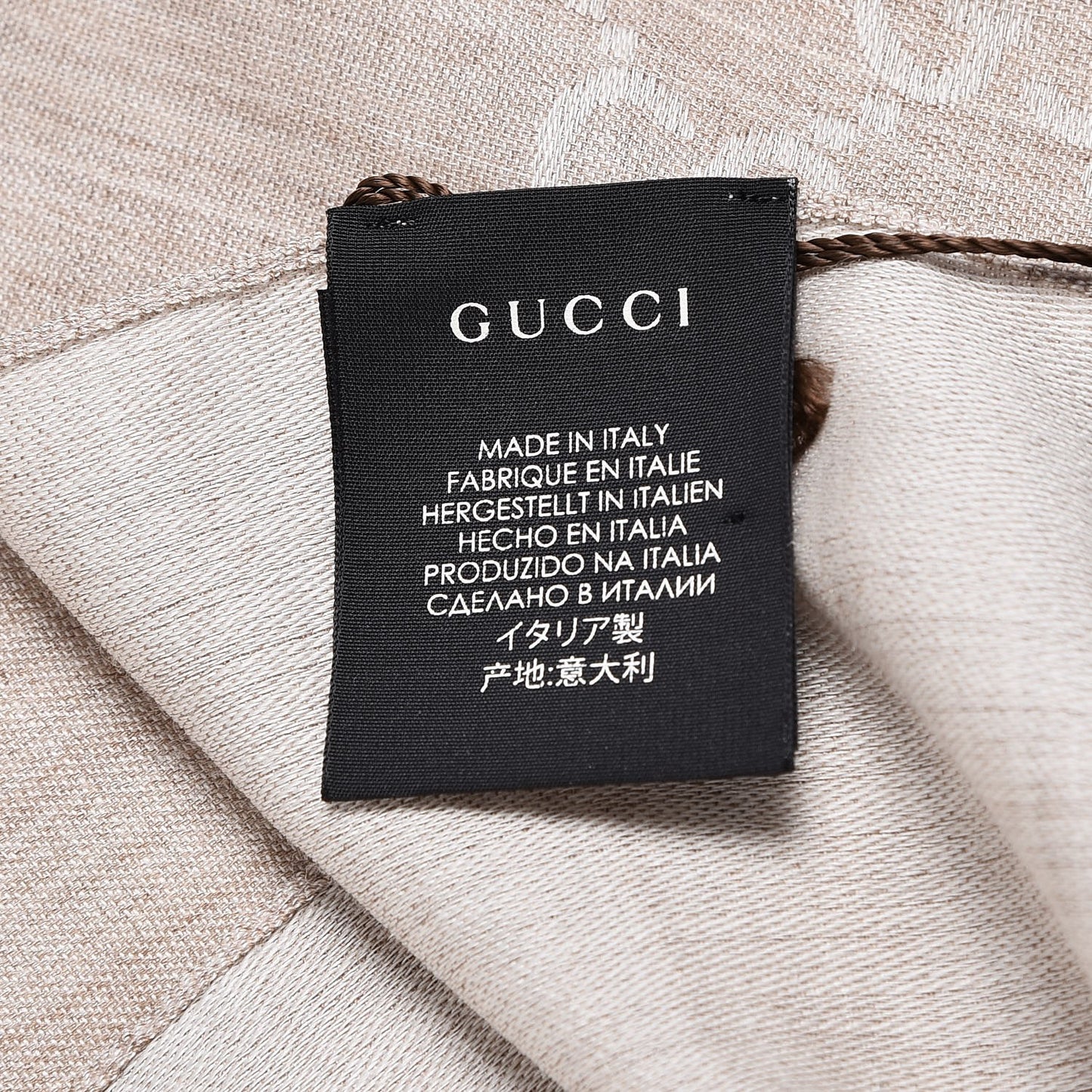Wool Silk GG Monogram GGNat Scarf Sand