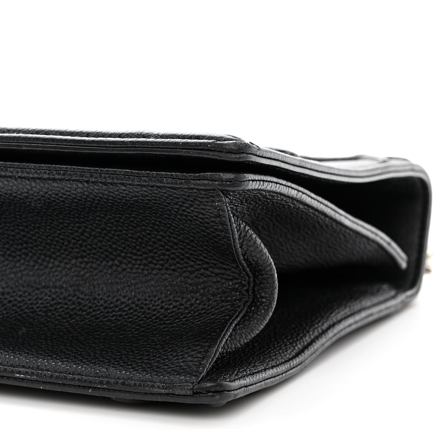 Grained Calfskin Medium Diorama Flap Bag Black