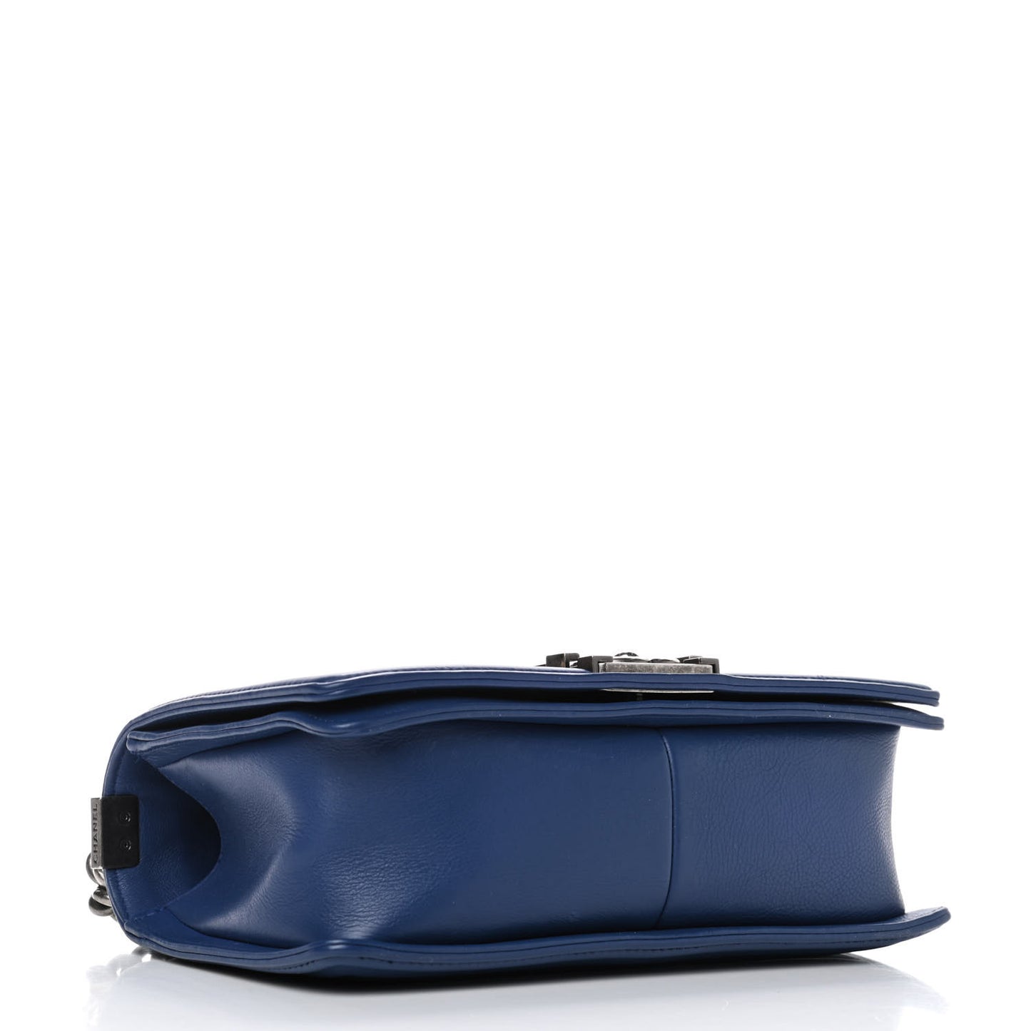 Calfskin Quilted Medium Boy Flap Blue