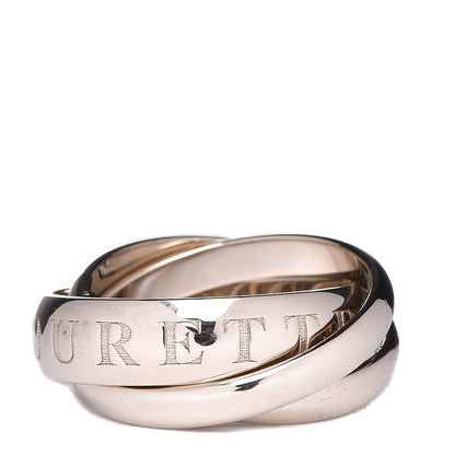 Cartier 18K White Gold 98 Xmas Limited Trinity Ring 51 5.75 3 of 8