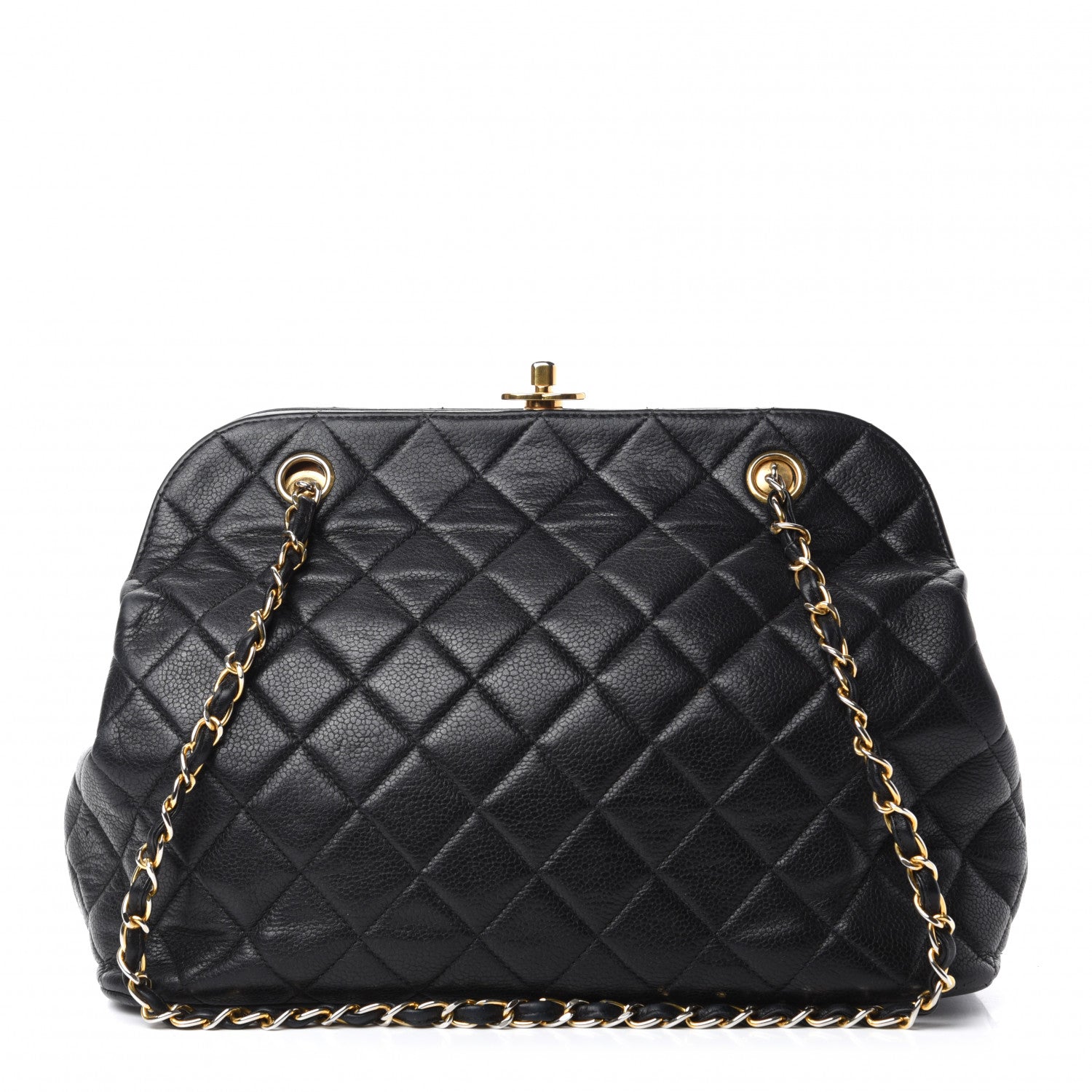 Chanel Caviar Quilted Frame Shoulder Bag Black 1 of 11