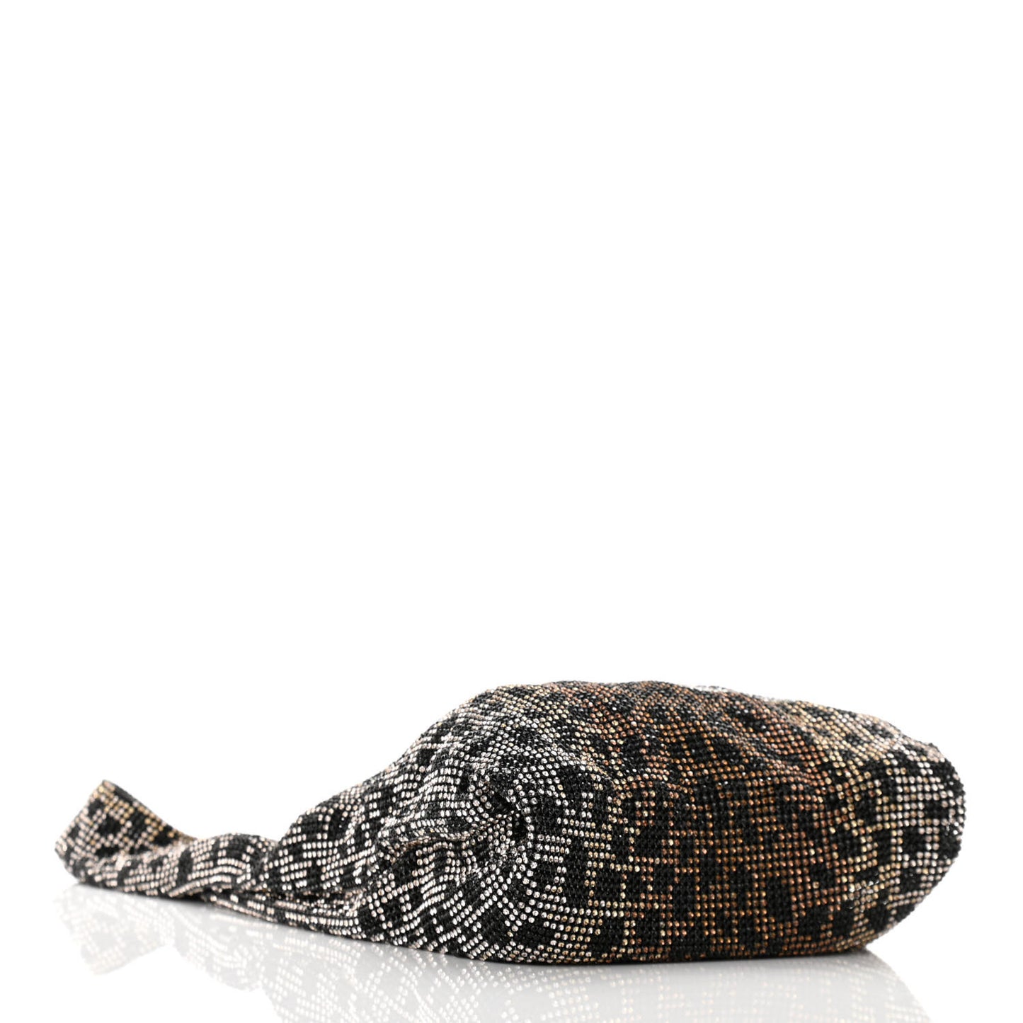 Crystal Leopard Mini Wanglock Shopper Black Brown