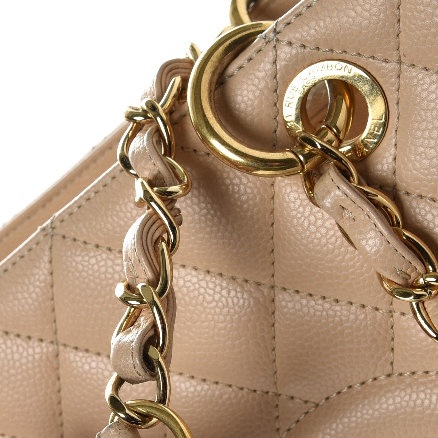 Chanel Caviar Quilted Grand Shopping Tote GST Beige Clair 16 of 16