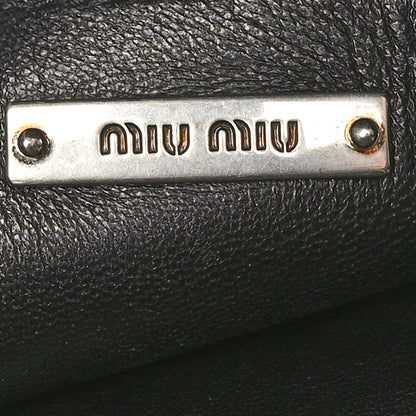 Miu Miu Lambkskin Mink  Fur Pony Hair Drawstring Bag Black 6 of 9