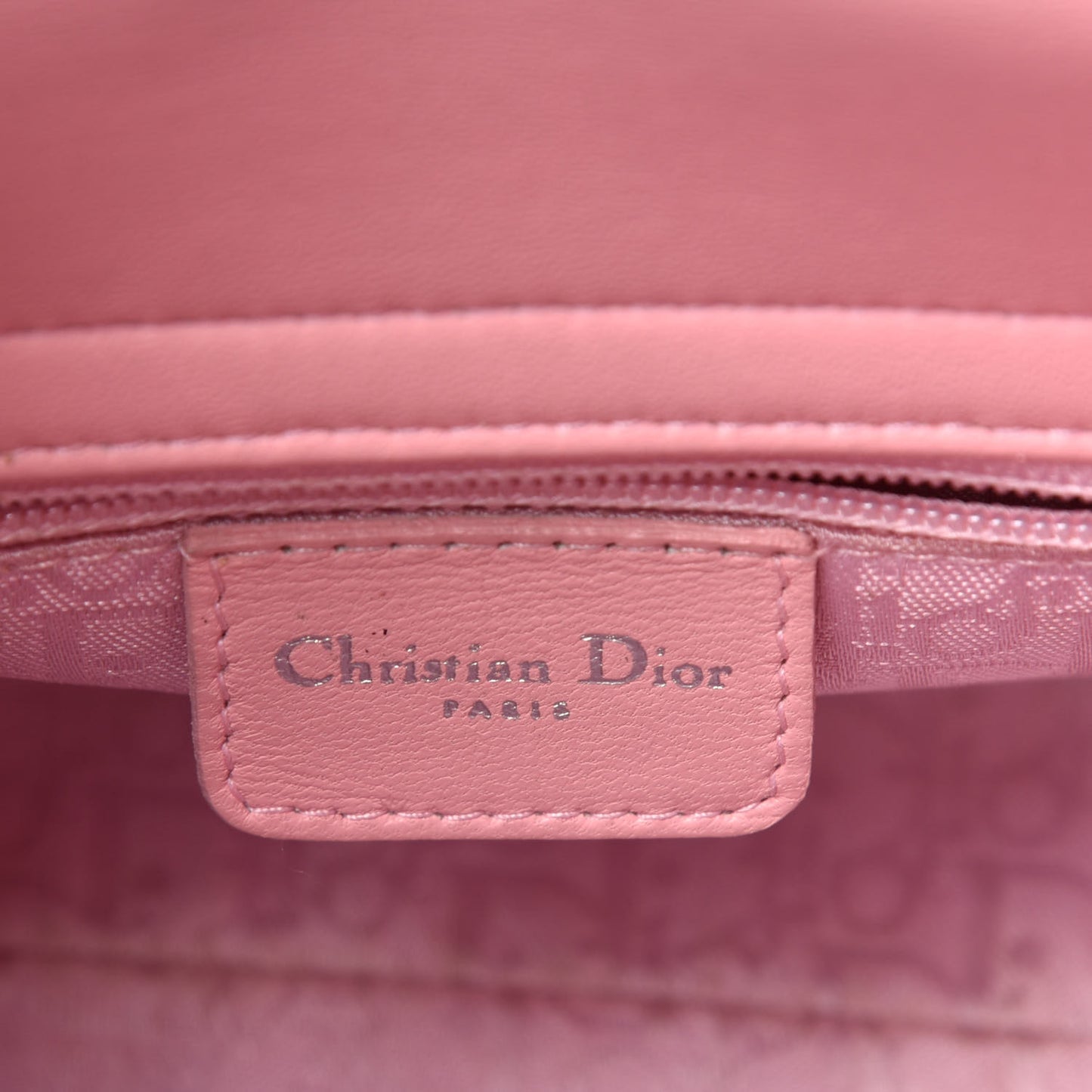 Lambskin Cannage Mini Lady Dior Rose Clair