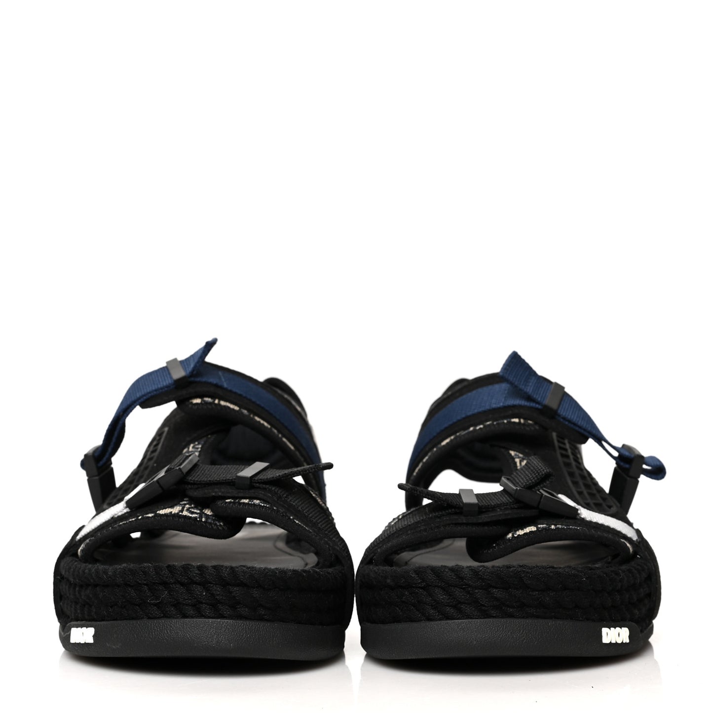 Technical Fabric Oblique Mens Atlas Sandals 38.5 Black Blue