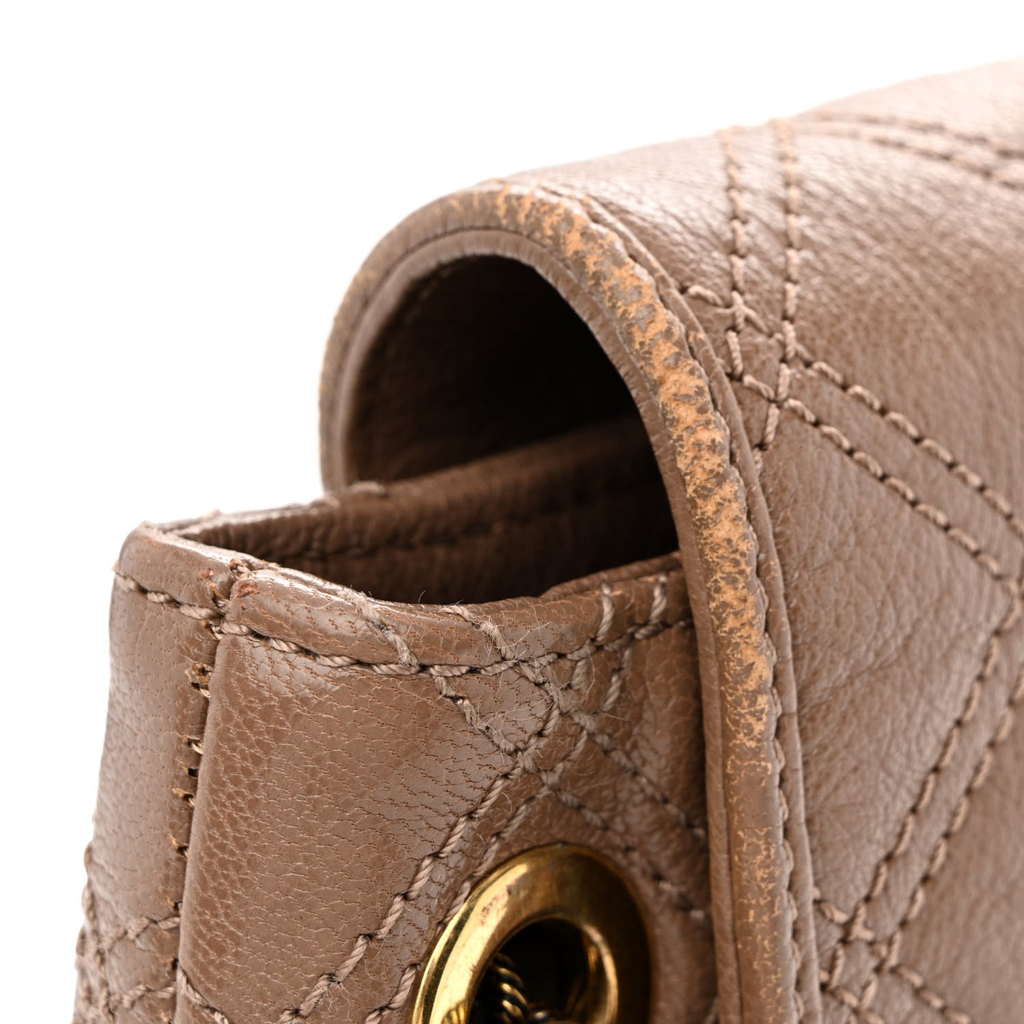 Lacquered Lambskin Baroque The XL Single Flap Truffle