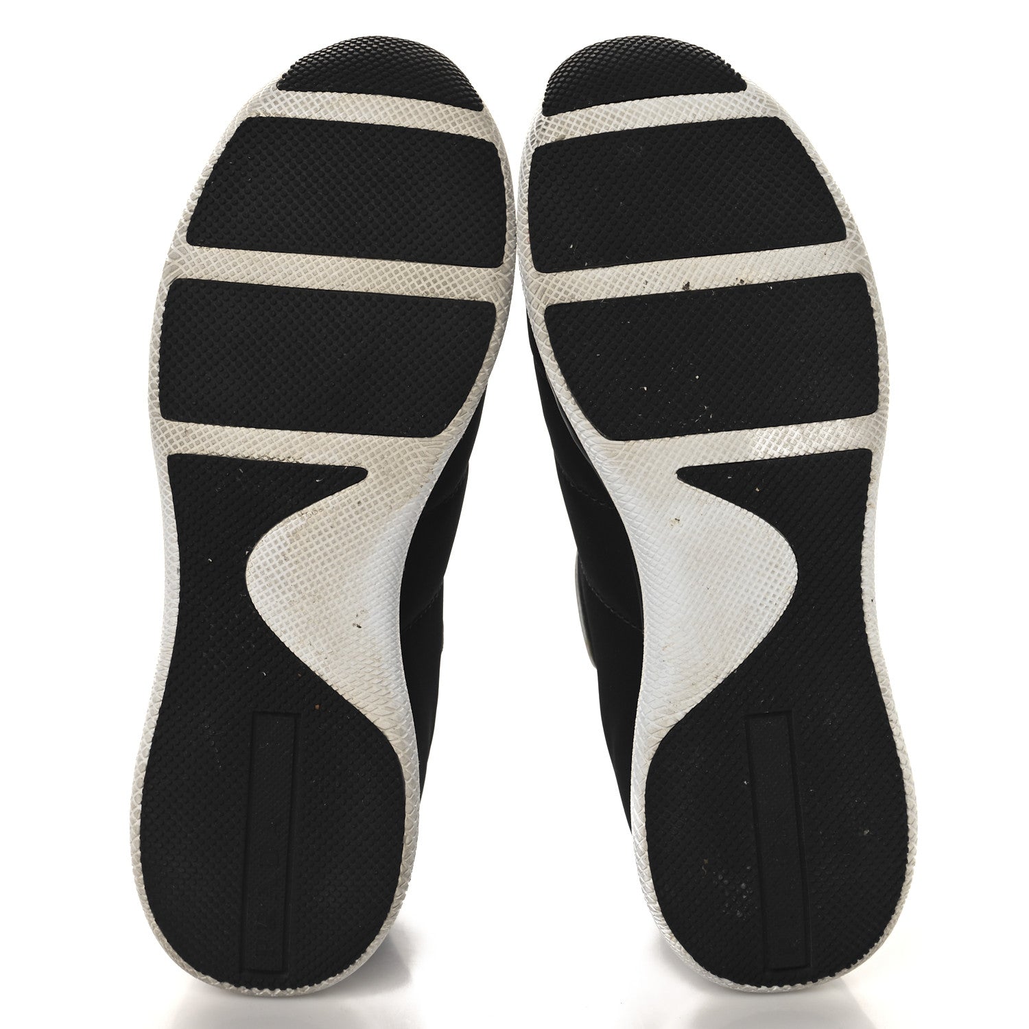 Prada Nylon Trainer Logo Sneakers 36 Black White 6 of 10