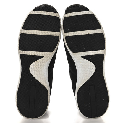Prada Nylon Trainer Logo Sneakers 36 Black White 6 of 10