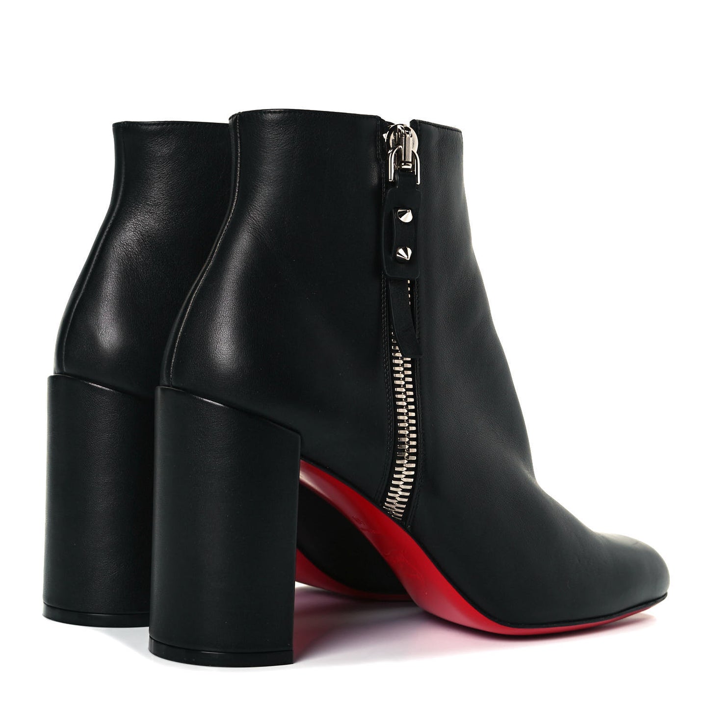 Calfskin Ziptotal 85 Ankle Boots 40 Black