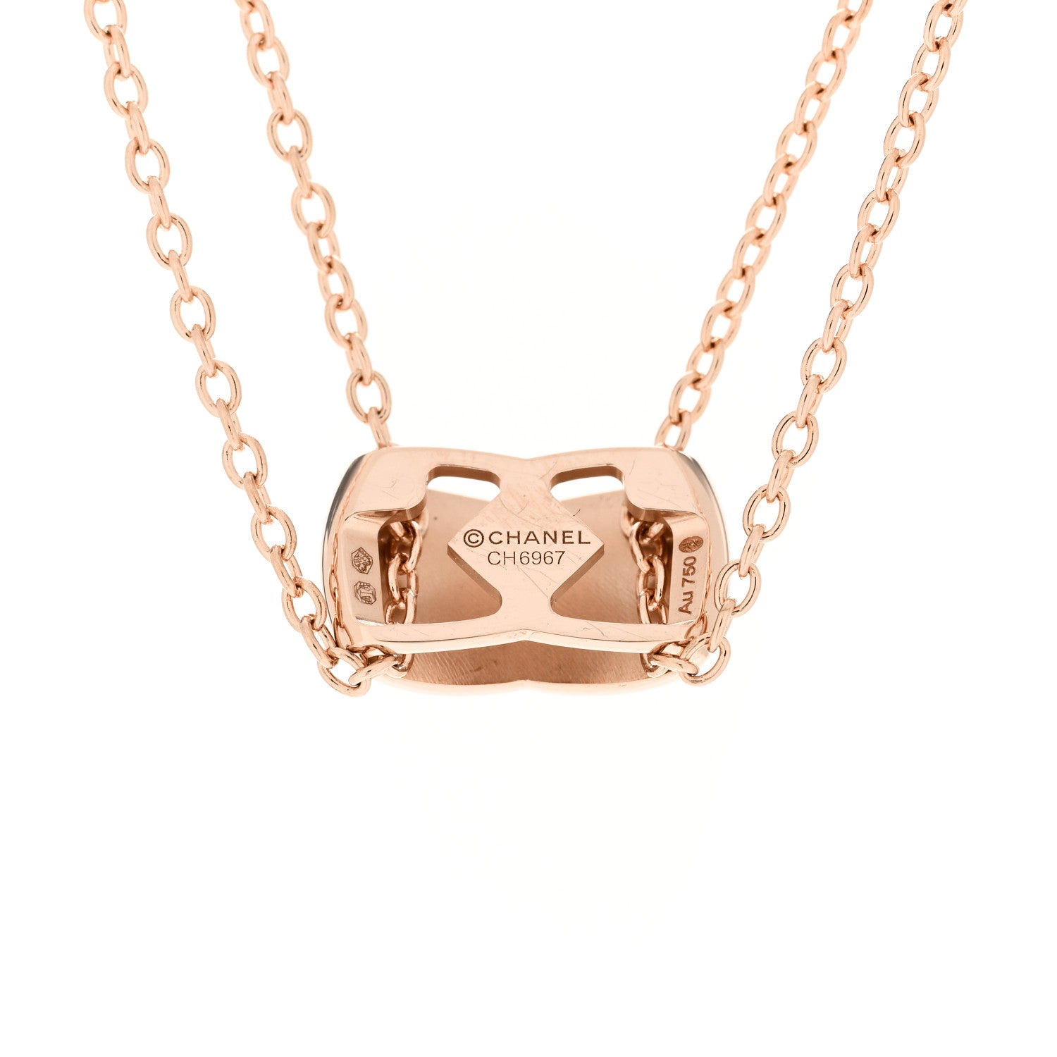 Chanel 18K Beige Gold Coco Crush Pendant Necklace 3 of 4