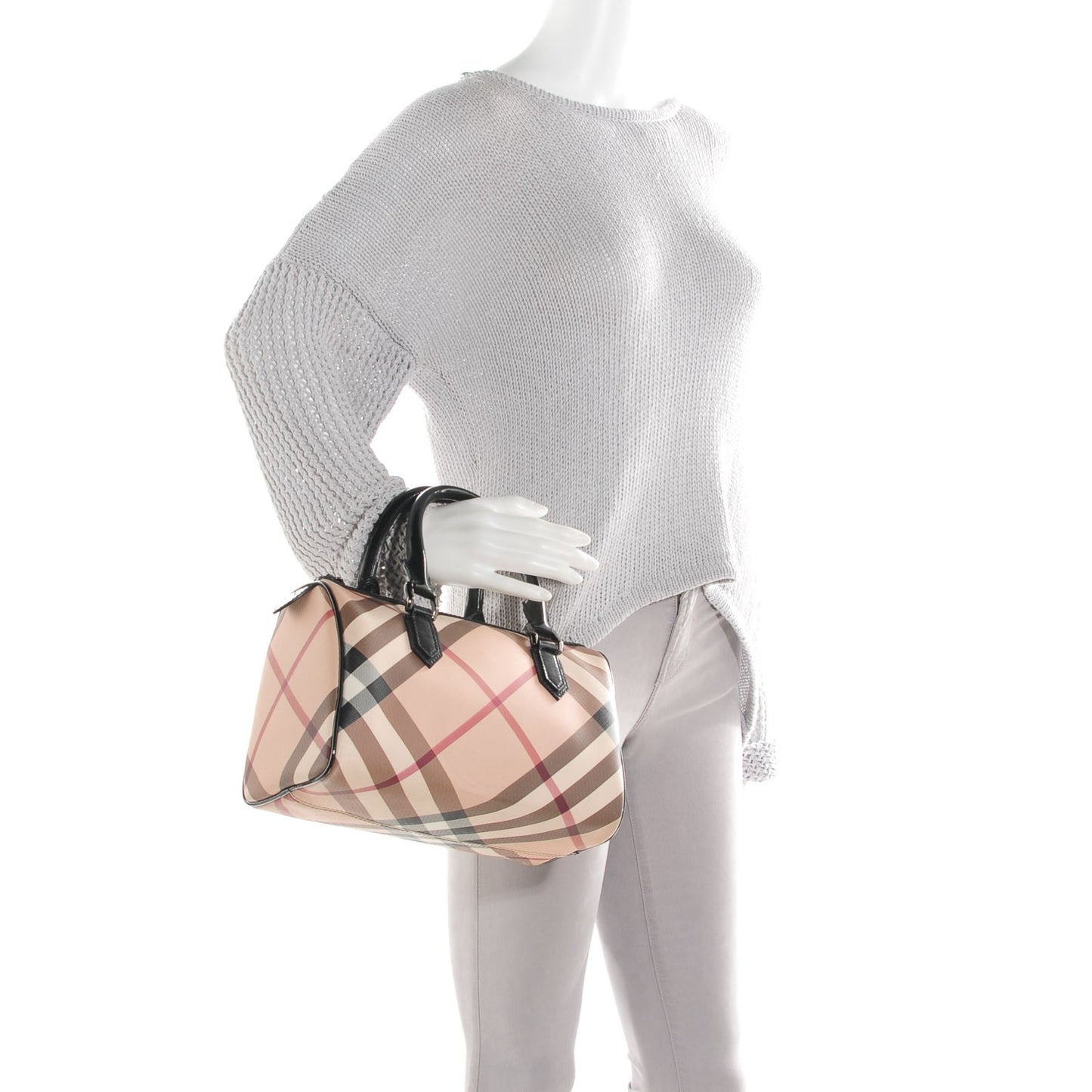 Nova Check Small Chester Bowling Bag Black