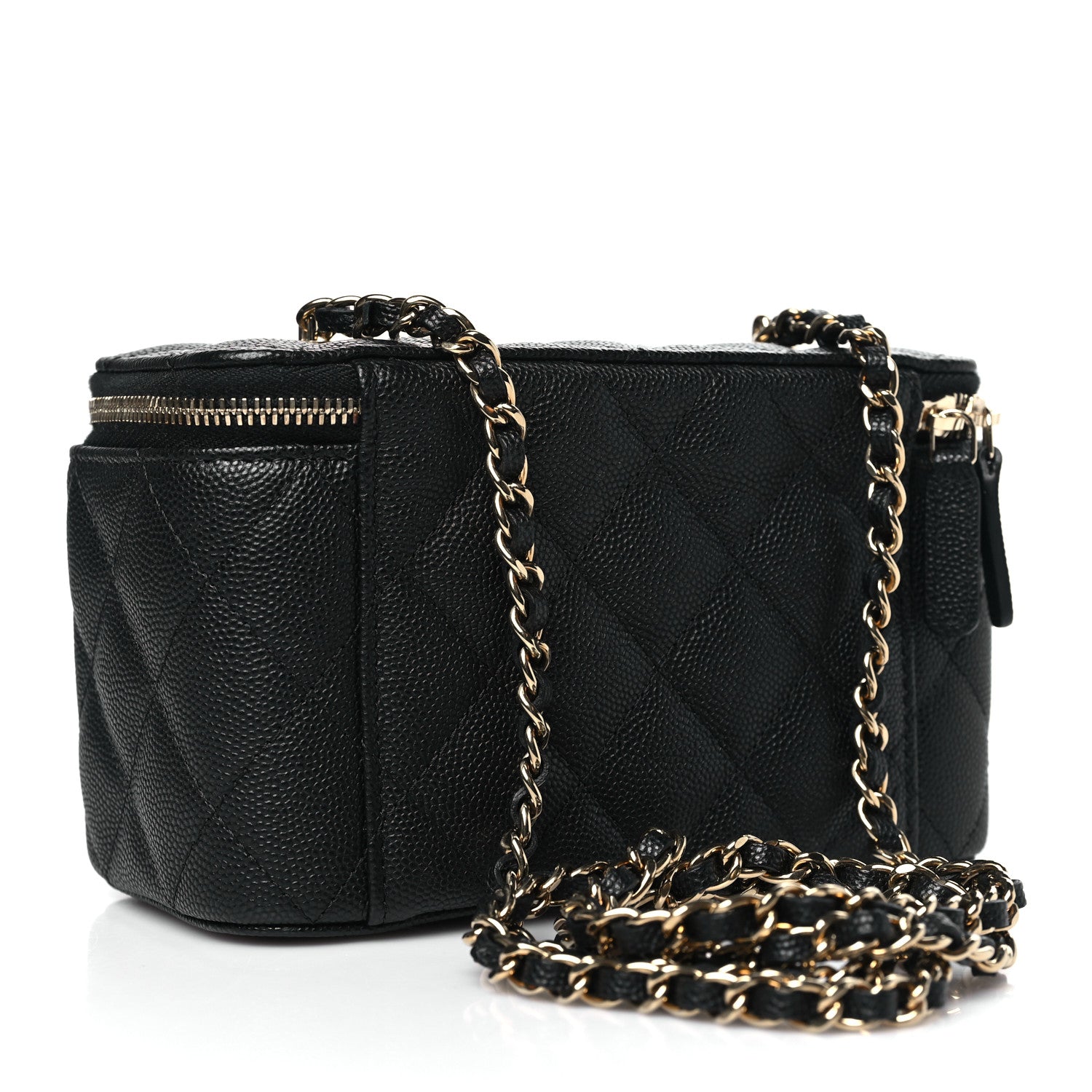 Chanel Caviar Quilted Small Vanity Case With Chain Black 3 of 11