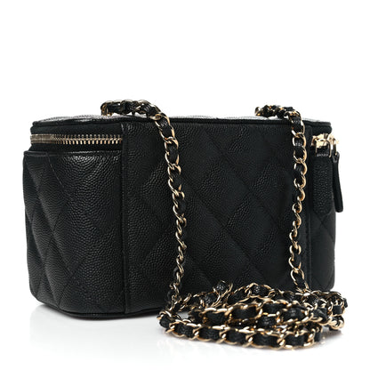 Chanel Caviar Quilted Small Vanity Case With Chain Black 3 of 11