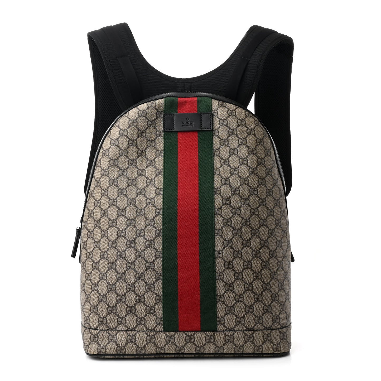 GG Supreme Monogram Web Dome Backpack Black