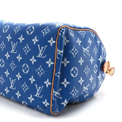 Louis Vuitton Calfskin Monogram Speedy P9 Bandouliere 40 Blue 10 of 10