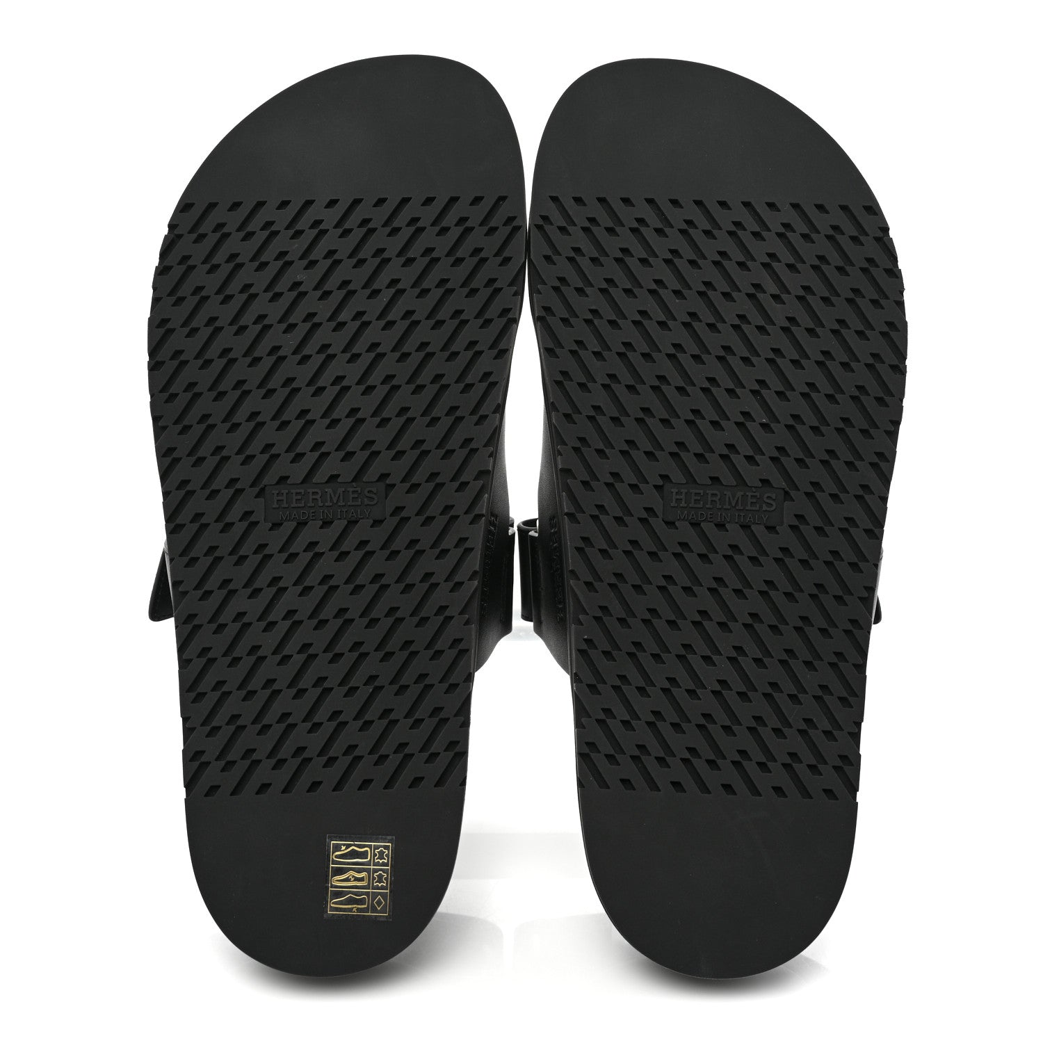 Hermes Calfskin Mens Chypre Sandals 44 Black 5 of 8