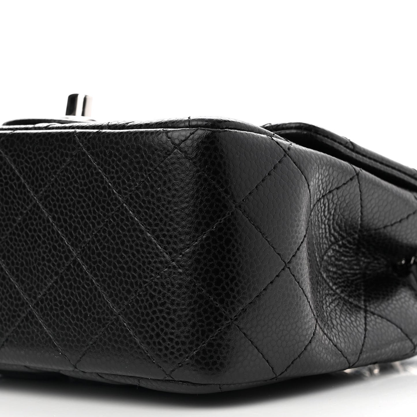 Caviar Quilted Mini Square Flap Black