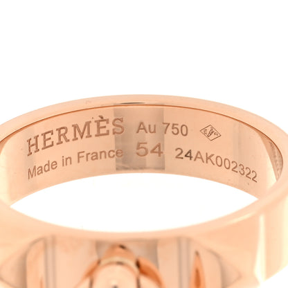 Hermes 18K Rose Gold PM Collier De Chien Ring 54 7 4 of 5