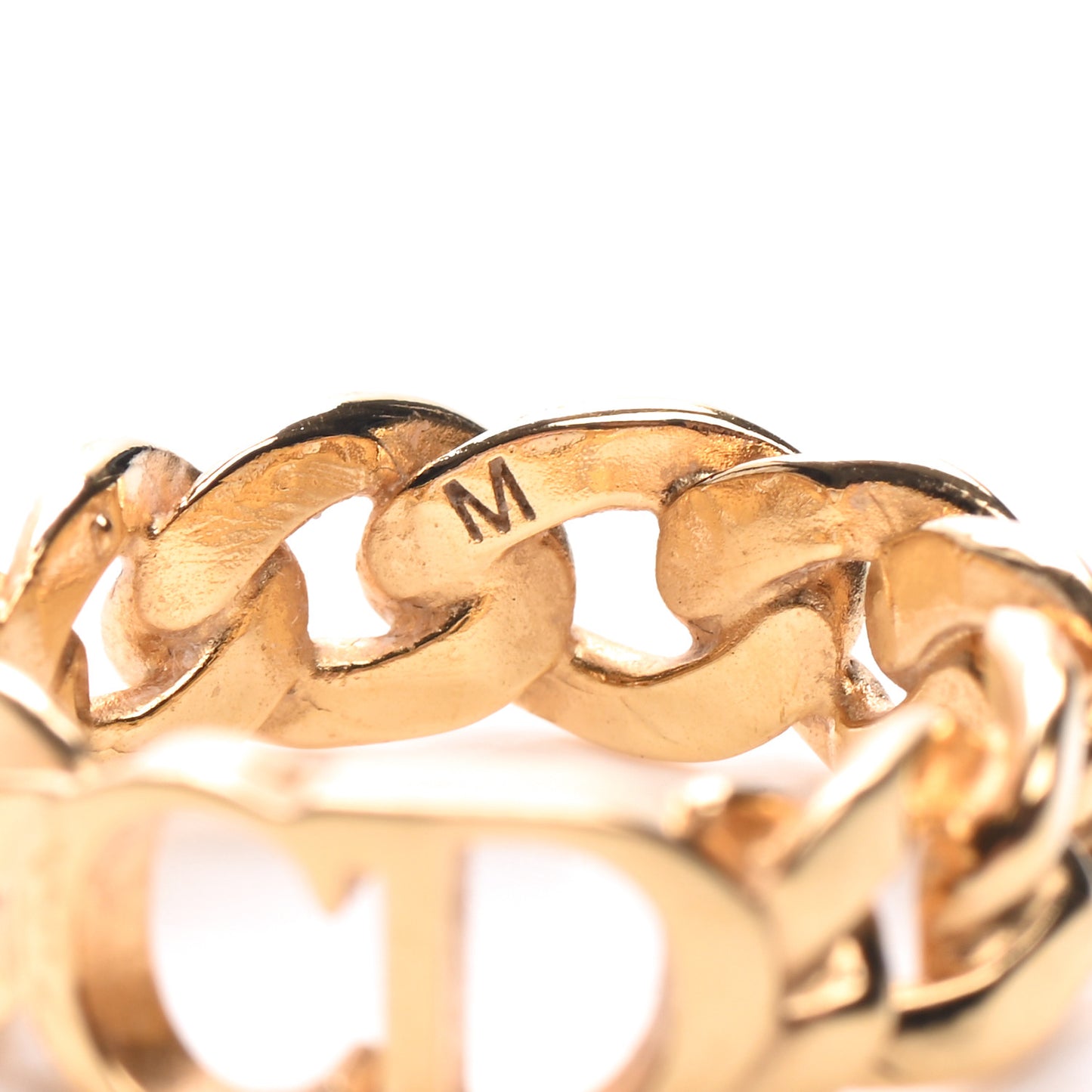 Metal Danseuse Etoile Chain Ring M Gold