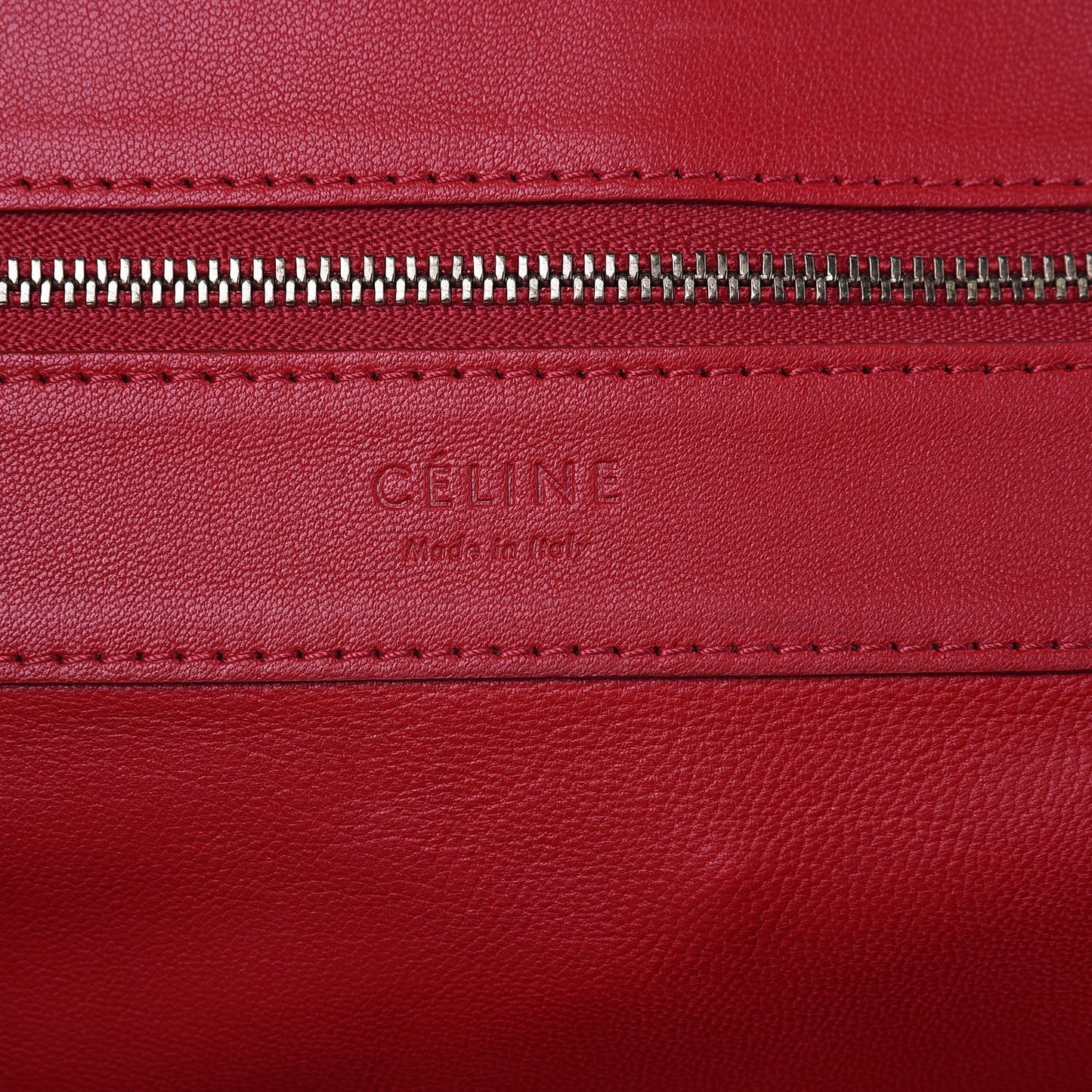 Lambskin Horizontal Cabas Red