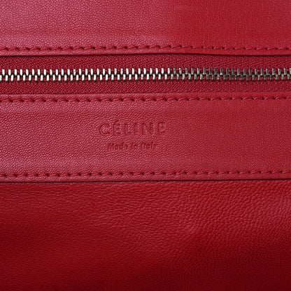 Celine Lambskin Horizontal Cabas Red 6 of 9