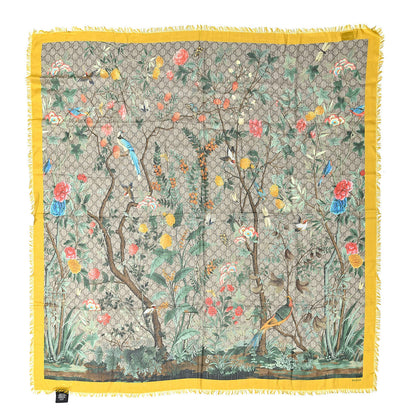 Gucci Modal Silk Monogram Tian Print Shawl Yellow 1 of 3