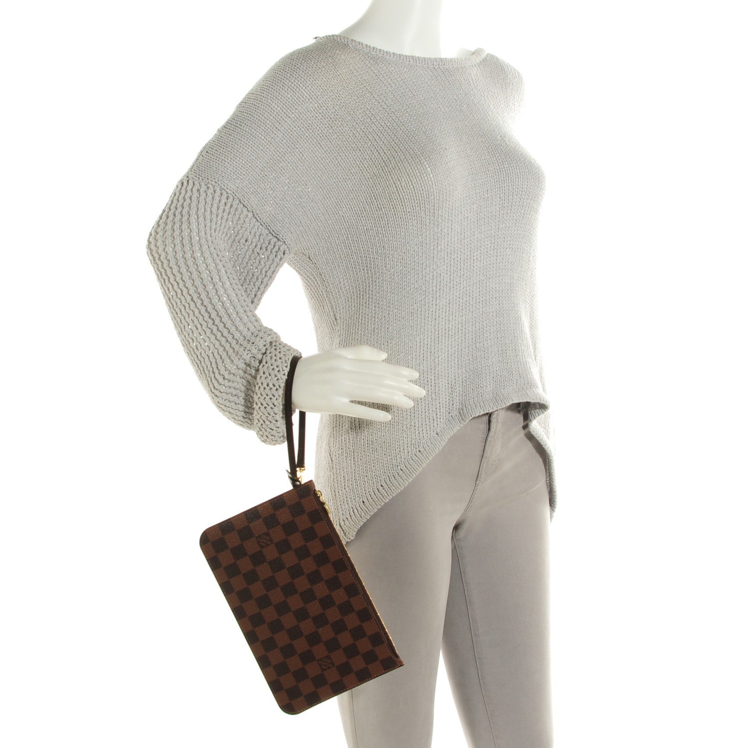 Louis Vuitton Damier Ebene Neverfull MM GM Pochette 2 of 7
