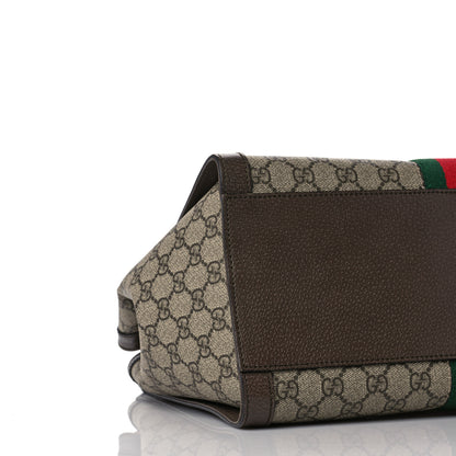 Gucci GG Supreme Monogram Web Medium Ophidia Tote Bag Brown 6 of 8