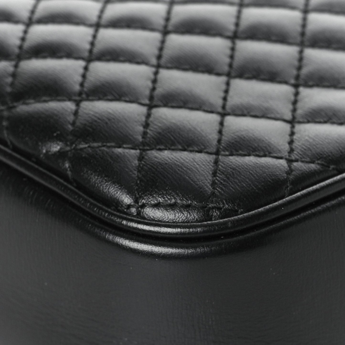 Calfskin Web Trapuntata Small GG Shoulder Bag Black