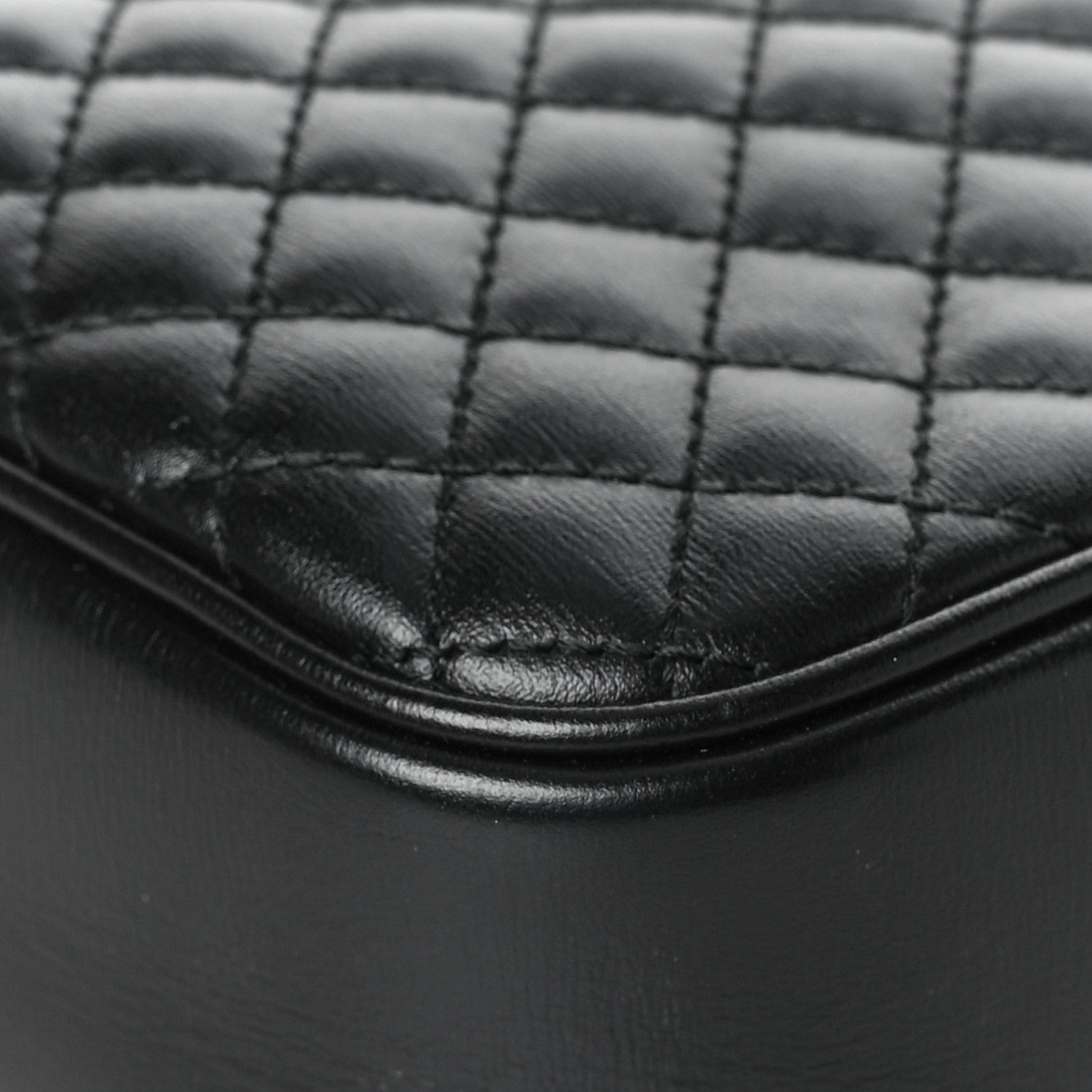 Gucci Calfskin Web Trapuntata Small GG Shoulder Bag Black 9 of 9
