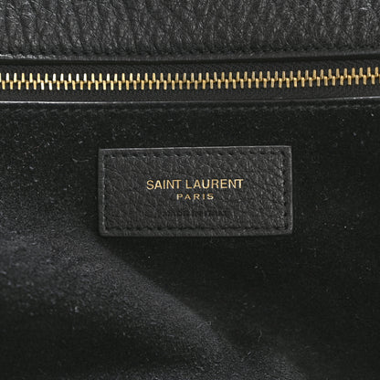 Saint Laurent Grained Deerskin Bea Tote Black 6 of 11