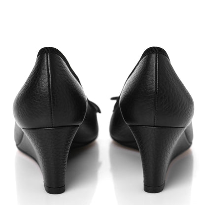 Gucci Calfskin GG Wedges 36.5 Black 5 of 10
