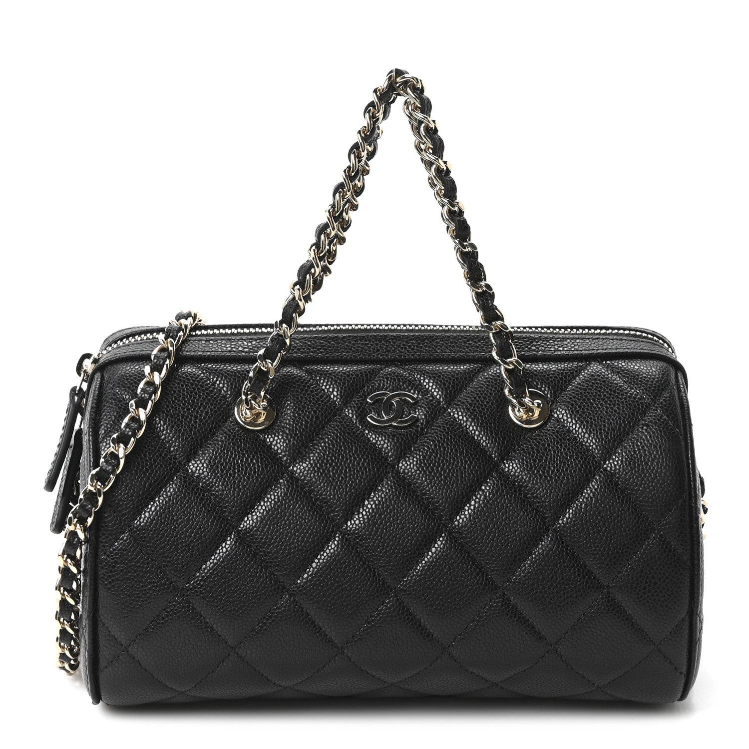 Chanel Caviar Quilted Barrel Purse With Chain  Black 1 of 11
